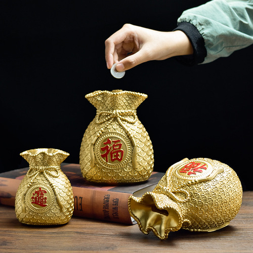 Wheat blessing bag vase creative resin crafts ornaments living room entrance money bag decoration housewarming gift