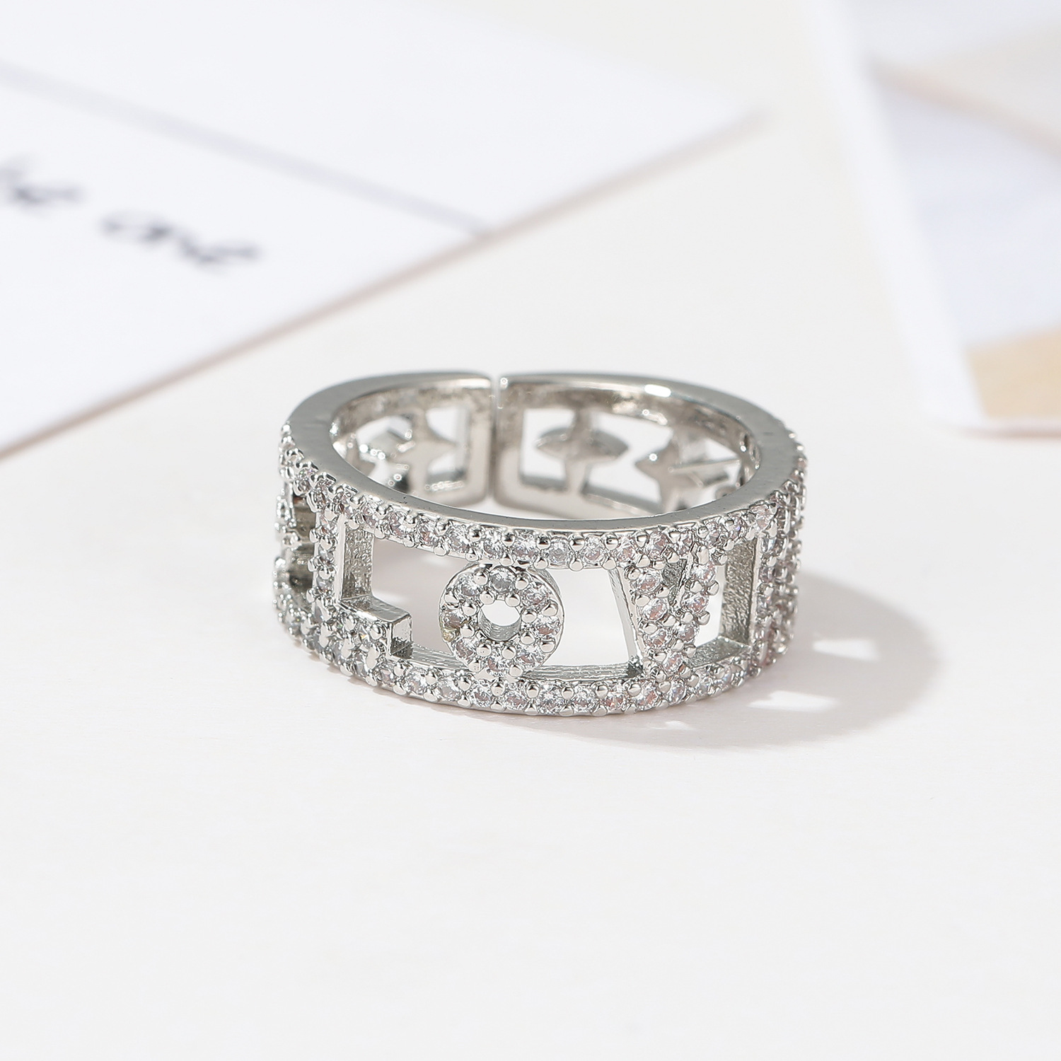 Minimalist Full Diamond Stackable Ring For Men And Women Trendy_voghion.com
