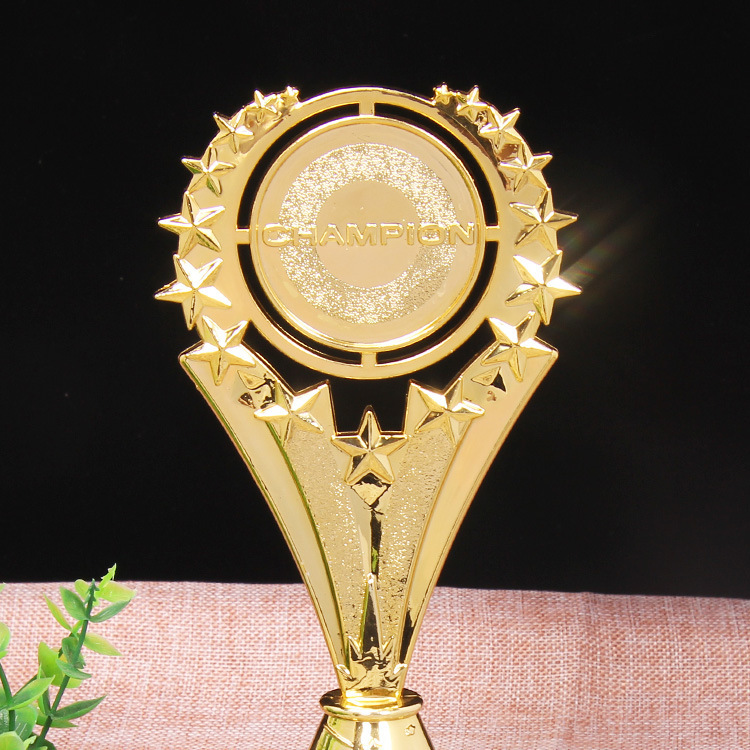Nuevo modelo de trofeo 2024, trofeo pequeño de plástico personalizado con diseño de espiga de trigo, trofeo para reuniones deportivas infantiles, mini regalo empresarial.