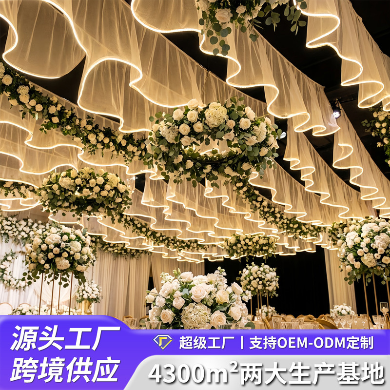 Cross-border wedding luminous ceiling drapery ceiling decoration LED light strip waterproof light strip for outdoor camping and restaurants Cross-border wedding luminous ceiling drapery ceiling decoration LED light strip waterproof light strip for outdoor camping and restaurants