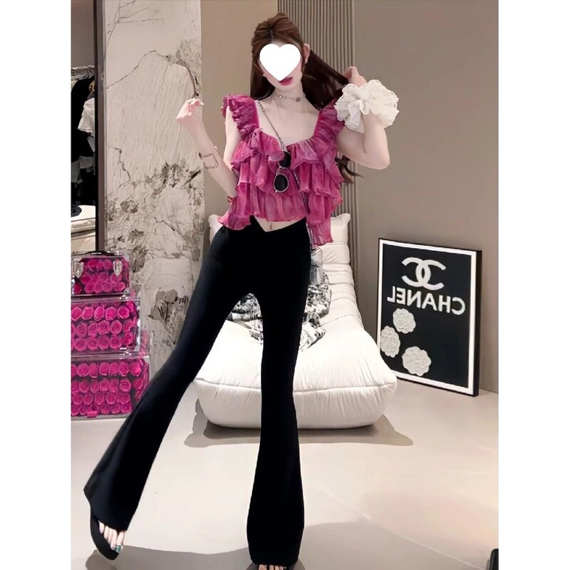 Sweet Style Small Flying Sleeve Shirt for Women 2026 Summer New Niche Design Multi-Layered Lace Square Collar Sleeveless Top Sweet Style Small Flying Sleeve Shirt for Women 2026 Summer New Niche Design Multi-Layered Lace Square Collar Sleeveless Top