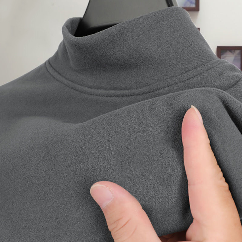 De terciopelo medio cuello alto gris oscuro