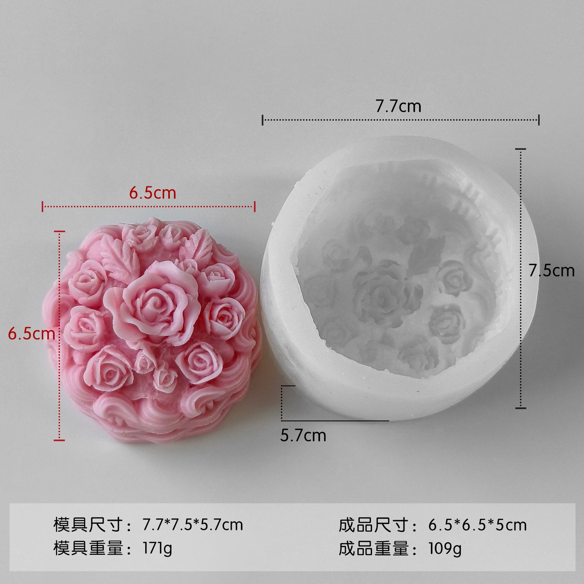 Jiahuimei amor Rosa patrón pastelería Luna pastel hornear molde DIY hecho a mano jabón de silicona en stock