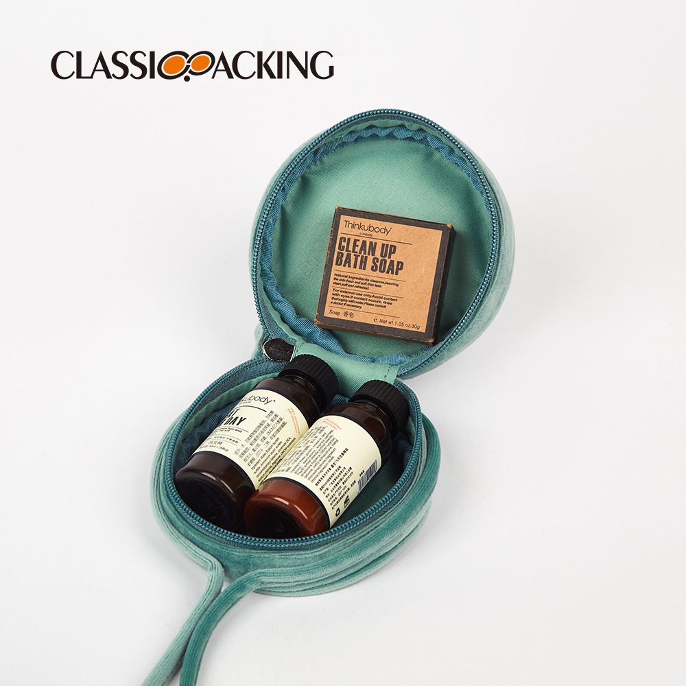 Bolsa de almacenamiento al por mayor de fábrica, material de terciopelo, sobre rojo, bolsa de almacenamiento portátil mini multifuncional, logotipo impreso