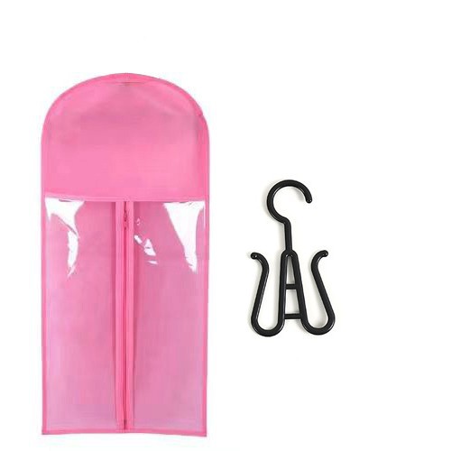 Bolsa de peluca en stock para enviar ganchos bolsa de almacenamiento transparente extensión de cabello percha de cabello bolsa de almacenamiento de cola de caballo image 17