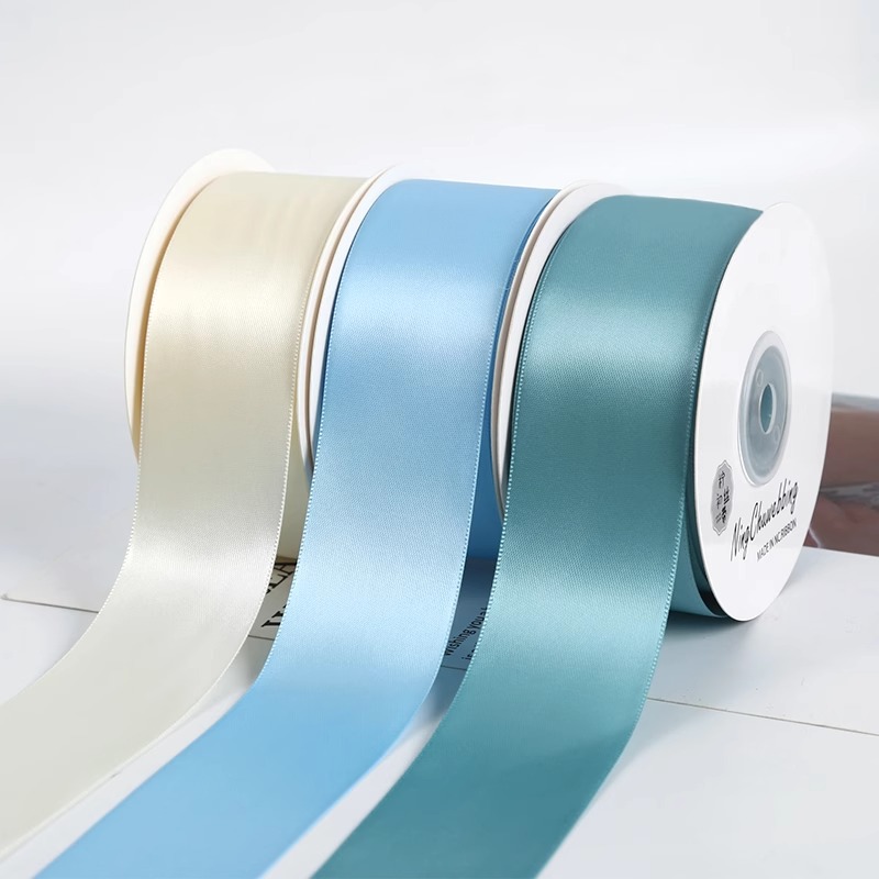 4cm cinta de color sólido encriptada de doble cara color poliéster cinta pastel ramo de regalo embalaje hecho a mano bricolaje fábrica al por mayor