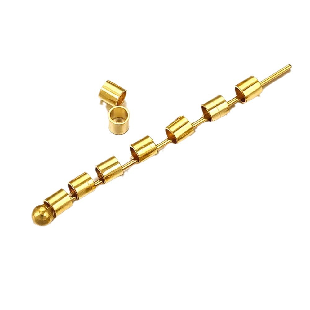 Tubo de posicionamiento acero inoxidable que prensa los granos del extremo DIY collar pulsera joyería accesorios hechos a mano al por mayor