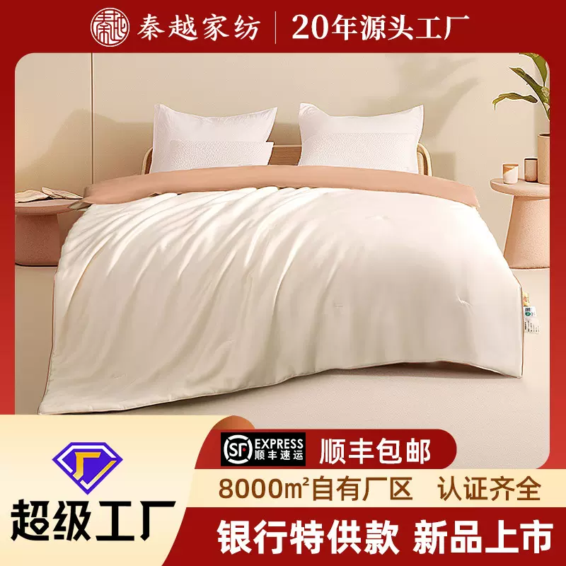 2025夏凉被可机洗新款100%桑蚕丝夏季凉感空调被薄被子被芯免被套