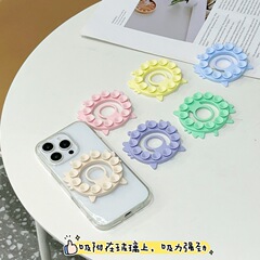 硅胶吸盘手机壳支架吸盘支架玻璃自粘防滑背贴桌面支架指环扣支架