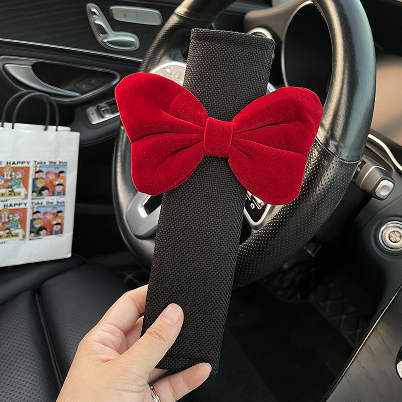 Funda Protectora para Cinturón de Auto de Poliéster con Moño