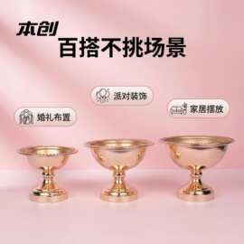 水晶果盘高级感轻奢水果盘婚礼三层玻璃花瓶高档客厅糖果果盆摆件