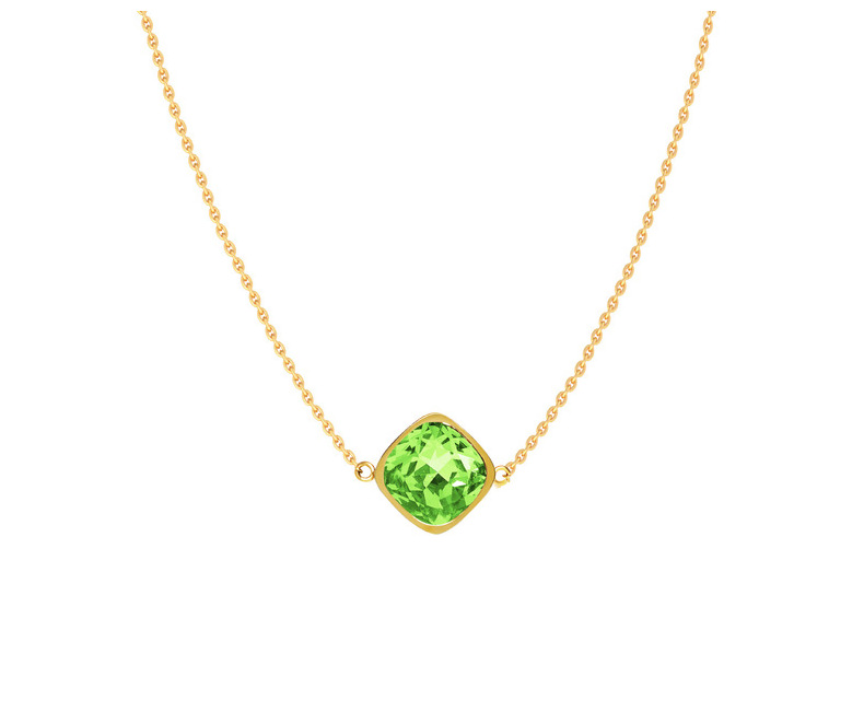 9g Weight Artificial Crystal Pendant Material Pendant Necklace Classification Titanium Steel Chain Material cable chain Chain Type 1 Piece Quantity Holiday, Daily Occasion Artificial Crystal, Titanium Steel Material Geometric Pattern All Seasons Season Unisex Gender Lady Style Lady Geometric Artificial Crystal Titanium Steel Cable Chain Pendant Necklaces Wholesale 11