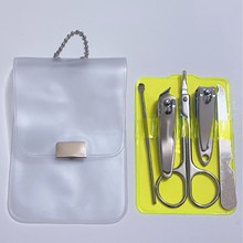 PVC指甲刀套装修甲美容工具指甲剪五件套指甲钳美容套装