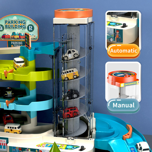 Children's Adventure Boy Toy Steering Wheel Car Building Parking Lot Puzzle Brain Track Car