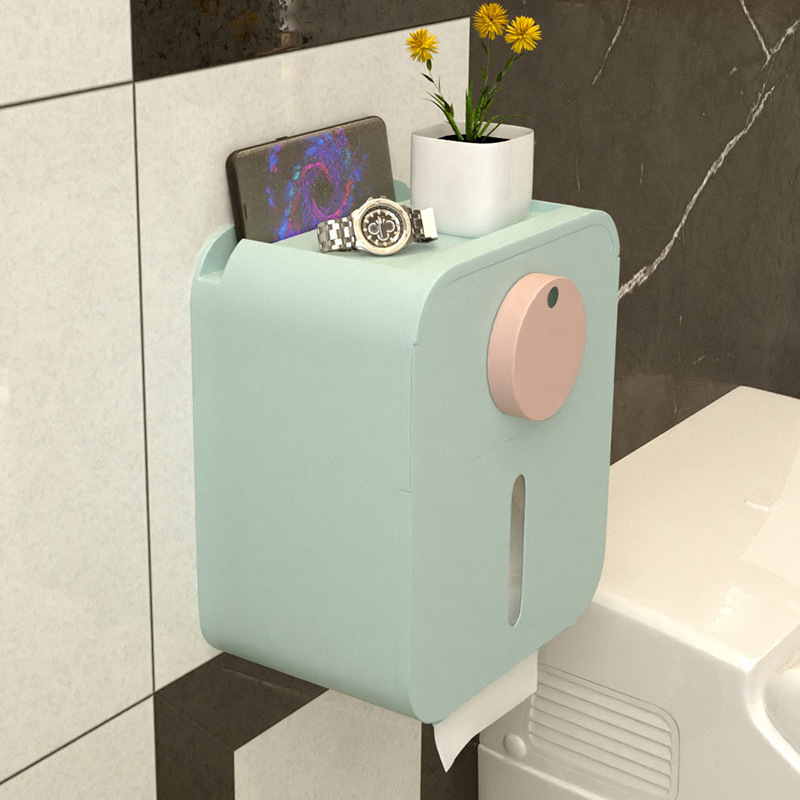 卫生间纸巾盒抽纸卫生纸筒卷纸厕纸纸巾架厕所家用免打孔创意防水