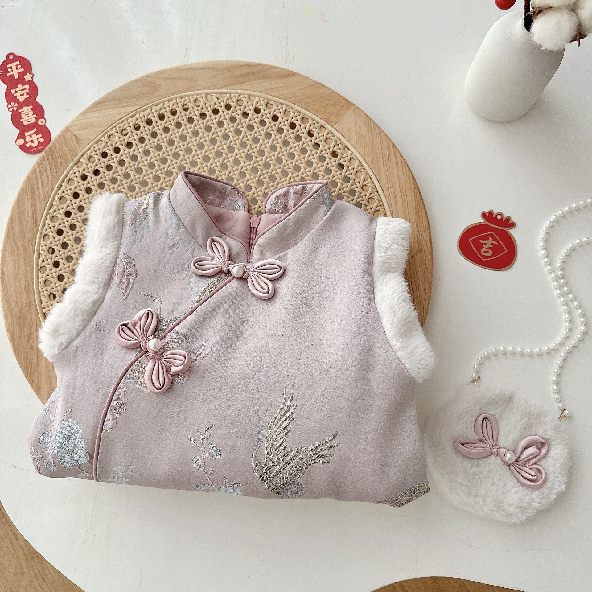 Pink youth dress/bag accessories included