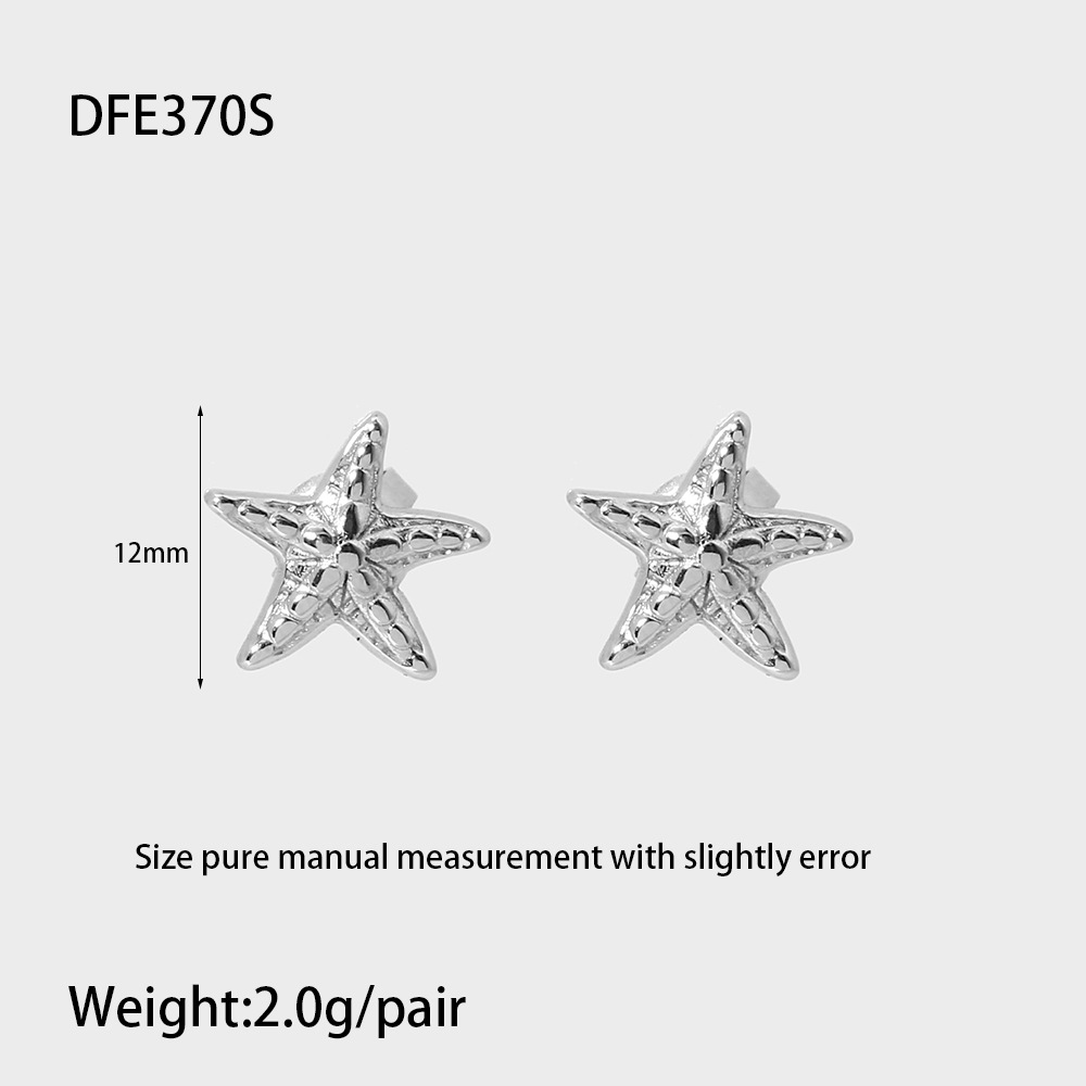 3g Weight 0.03µm-0.05µm Gold Plating Thickness PVD Coated Gold Plating Process 304 Stainless Steel Ear Needle Material 18K Real Gold Plated Plating Material Ear Studs Classification 1 Pair Lady Starfish Plating 304 Stainless Steel Ear Studs