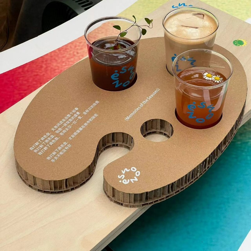 蜂窝纸板咖啡托奶茶托瓦楞纸板咖啡托蜂窝纸板内衬蜂窝纸板包装盒