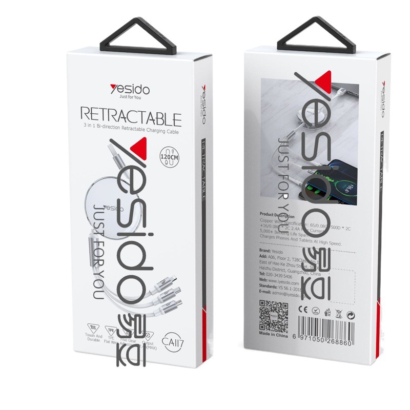 Yesido Yidou cable de datos serie producto no estante CA69 CA89 CA112 CA117