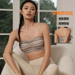 European and American foreign trade cross-border bohemian vest yoga clothing set women's sports bra underwear with chest pads fitness pants