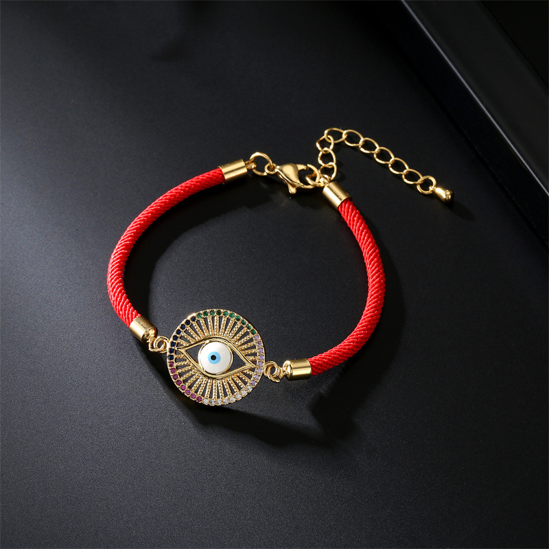 Fashion Eye Copper Bracelets Plating Zircon Copper Bracelets