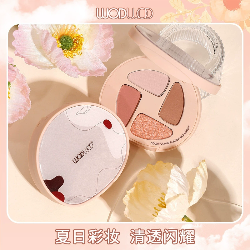 Палетка теней для век 4 цвета WODWOD Phantom Qingcai Pearl Light Demon Sequi