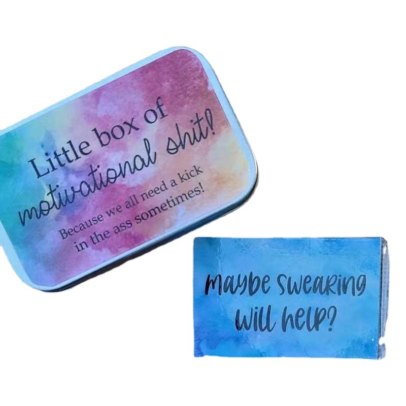 2022 europeo y americano caliente nueva diversión alentador conjunto de tarjetas de felicitación personalizada caja de dulces tarjeta de felicitación de regalo de inspiración