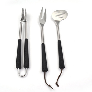 Household Outdoor BBQ Silicone Handle Stainless Steel Golf Shovel Grill Tool Grill suit