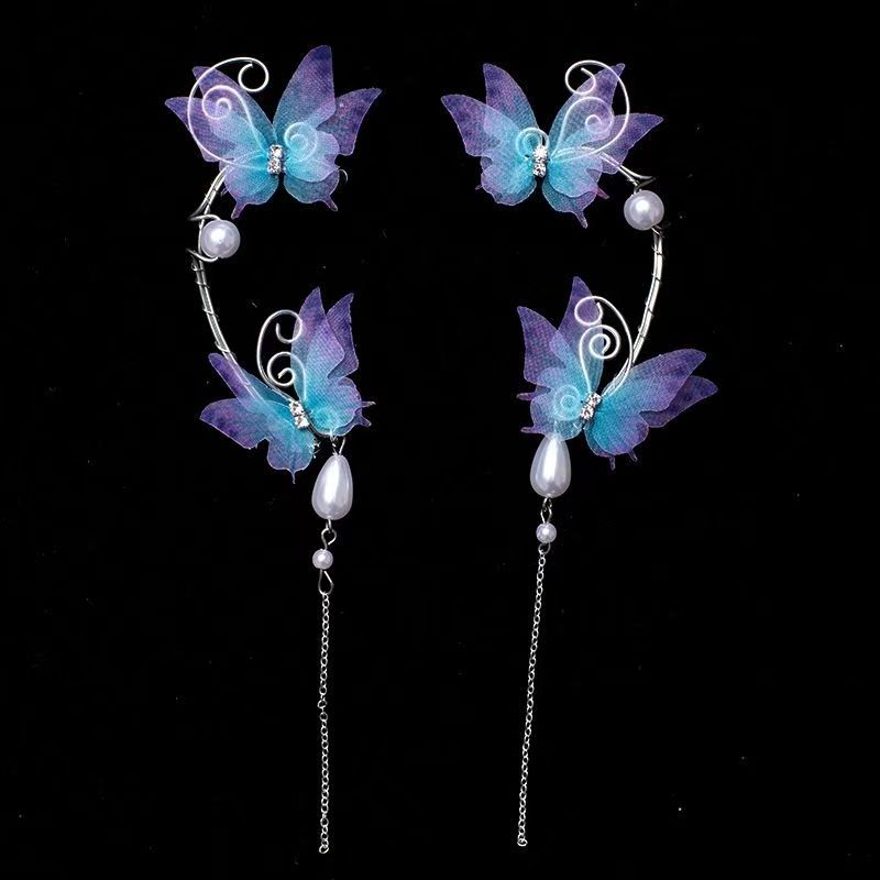 New European and American style non-pierced earrings, Amazon bestseller, handmade elf ear clips, elegant female influencer foreign trade earrings