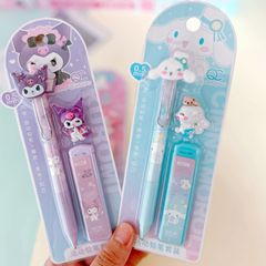 Sanrio pencil set Kuromi high-value cartoon student stationery 0.5m free-sharpening mechanical pencil with eraser