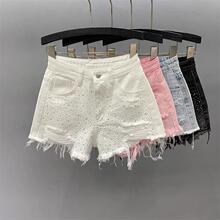 C 62095 Rhinestone distressed hot pants �C��ƶ���ѝ�羳