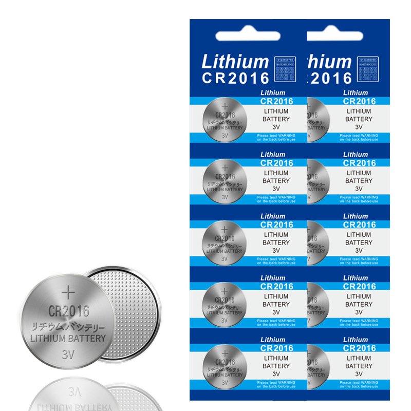 CR2016纽扣电池3V锂电池计算器遥控器防盗器钮扣电子