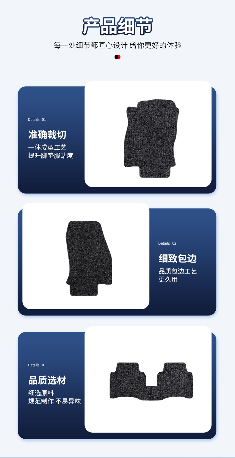 Suitable for Saic 2019-2020 Lavida Qihang Model Nylon Car Floor Mats, Black Nylon Material Wholesale