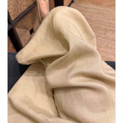 カーキコットンリネン山本パンツ女性の夏の2025新しいハイウエストスリムルーズストレート怠惰なリネンカジュアルパンツ