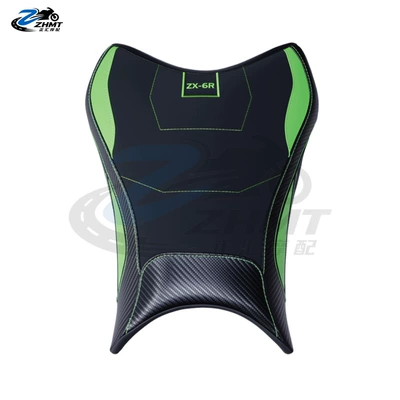 Suitable for Kawasaki ZX-6R 636 front and rear seat cushion modification, front and rear lowering assembly, comfortable seat cushion for 19-25 years ago (Motorcycle cushion) - green-model-front-seat-original-seat-height