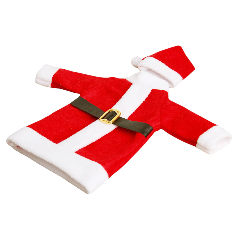 Vestido de Navidad transfronterizo cubierta de botella de vino creativo vinos de Navidad set decoración de mesa de comedor bolsa de botella de vino de Navidad al por mayor