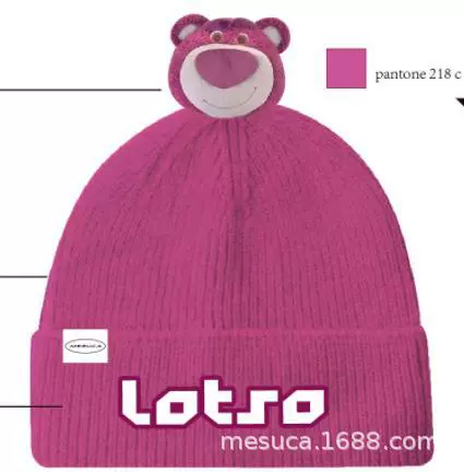 DC31174-Lo Berry Bear Series Ski cap