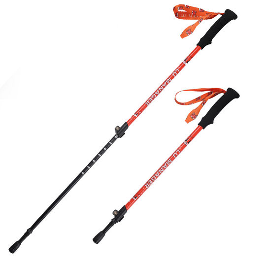[Factory] Children's Carbon Mountaineering Stick Folding Non-slip Crutch Battle Hiking Outdoor Hair Wholesale