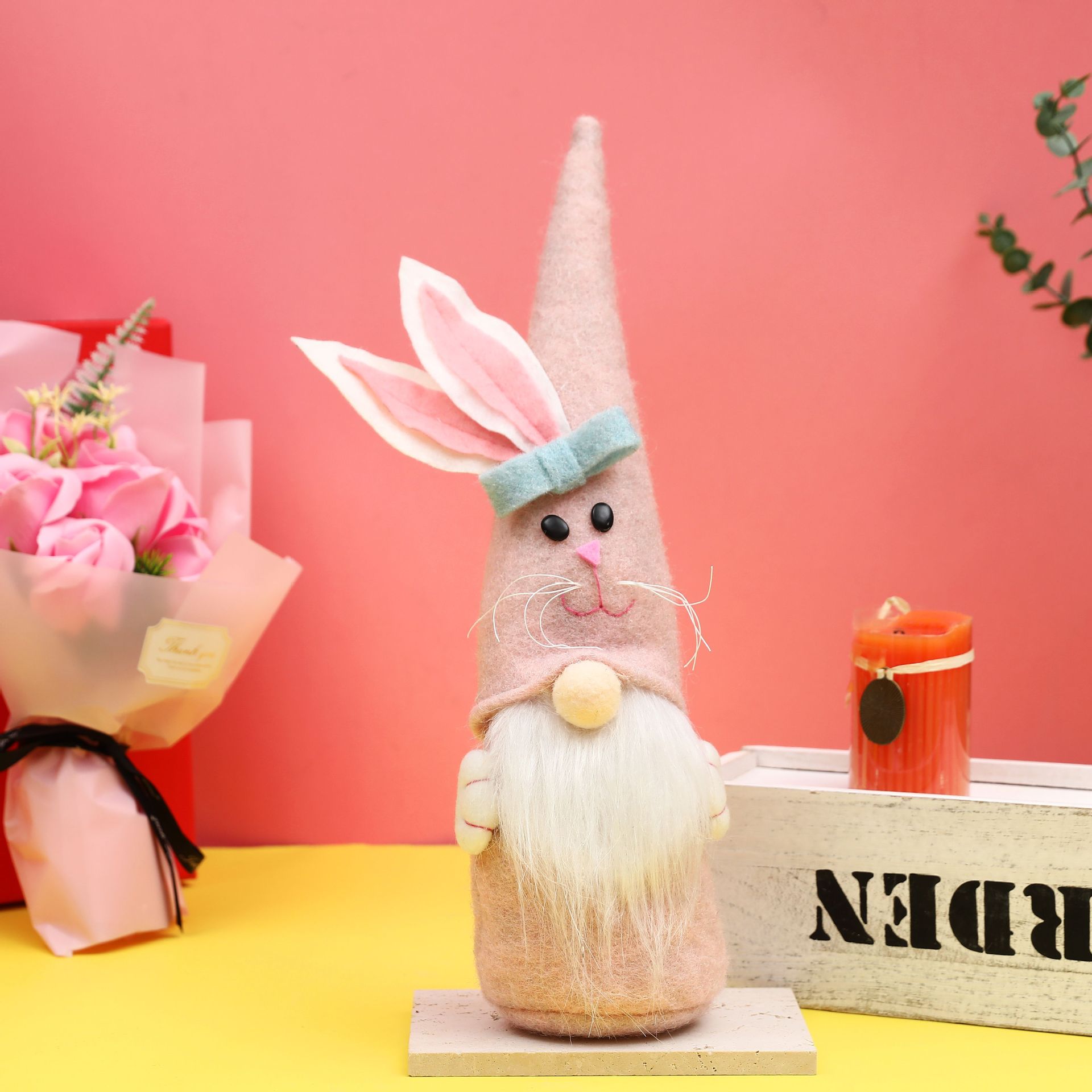 复活节兔子装饰工艺品无脸老人家居摆件礼物Easter Bunny派对道具详情7