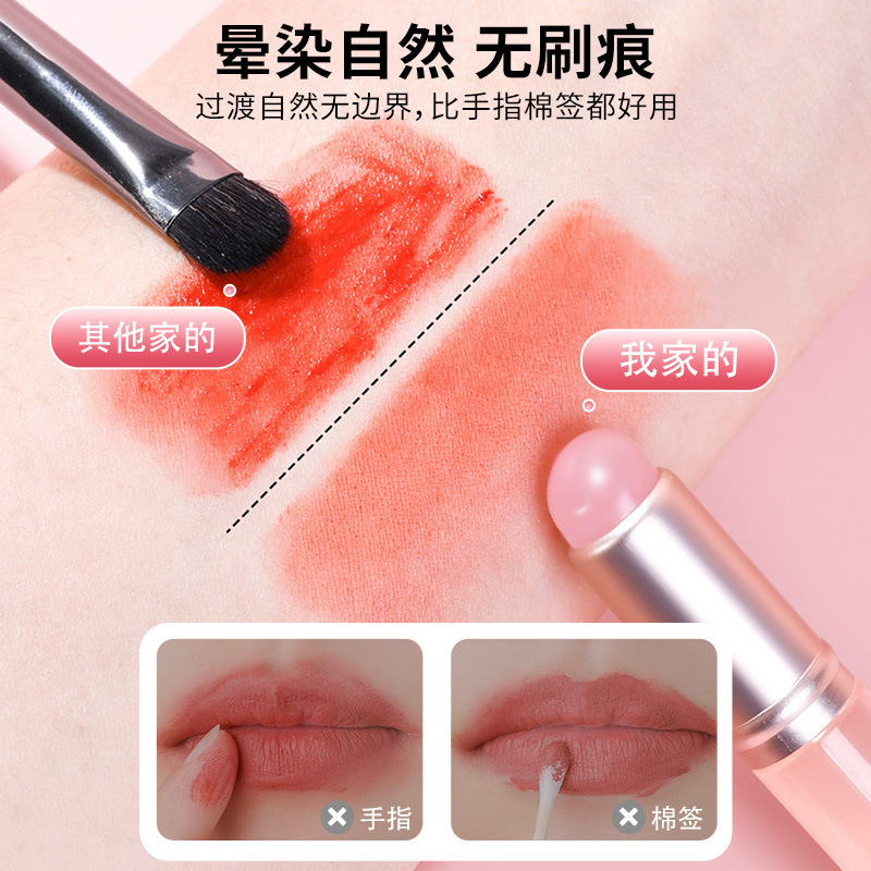 ミニシリコン唇ブラシカバー付きQ弾指腹は携帯用コンシーラーで口紅唇が凍る化粧ブラシ防塵|undefined