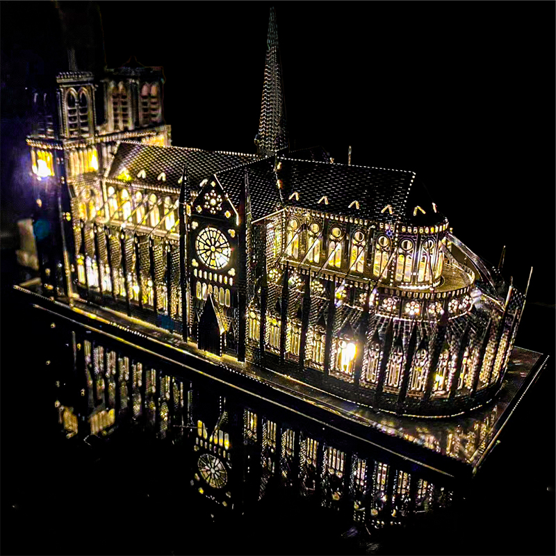 Notre Dame de Paris metal puzzle 3D three-dimensional DIY handmade puzzle assembled building model toy gift