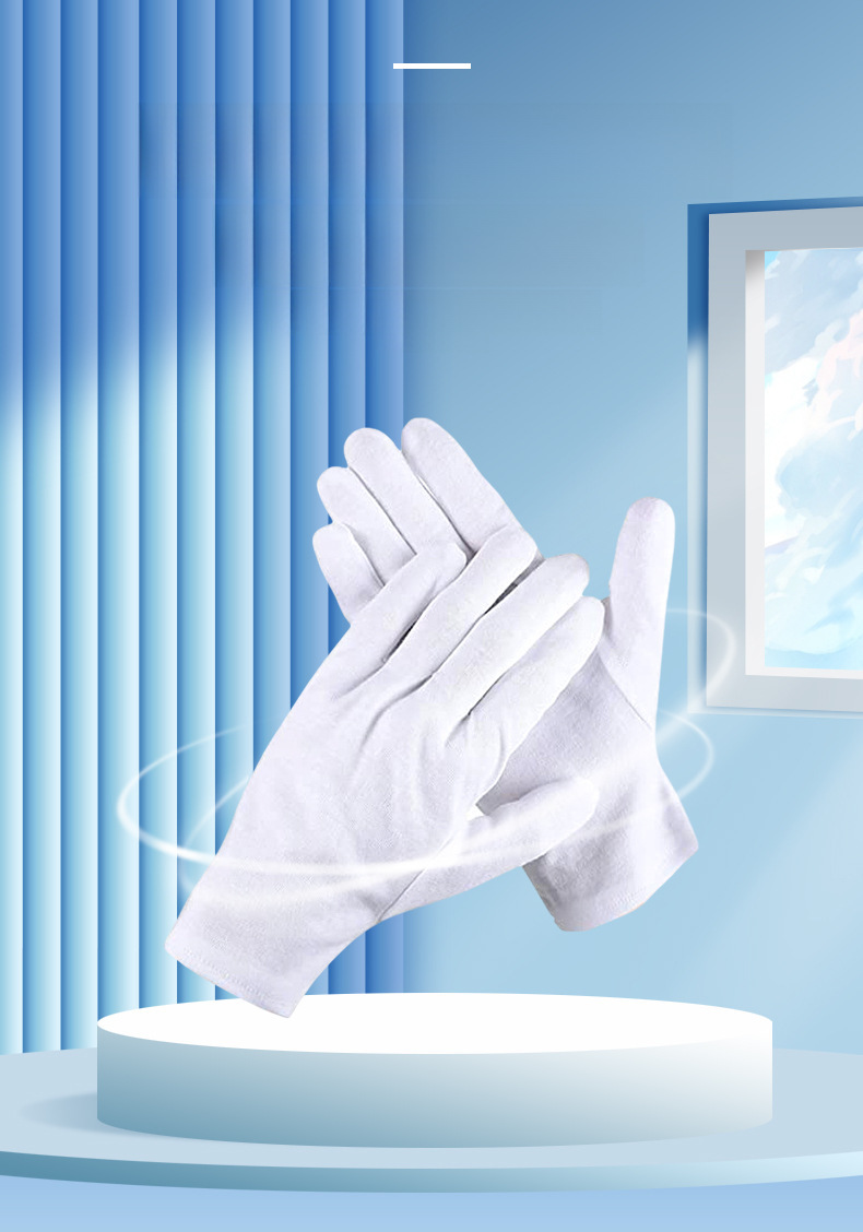 guanti bianchi in cotone transfrontalieri etichetta doppia protezione del lavoro compiti testo gioco guanti commercio estero guanti all'ingrosso_voghion.com