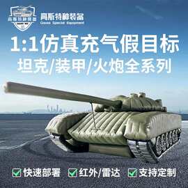厂家直销充气坦克假目标火炮/飞机/雷达车模型 jun事演习训练道具