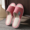 Slippers, non-slip footwear indoor, cloth for beloved, slide, cotton and linen