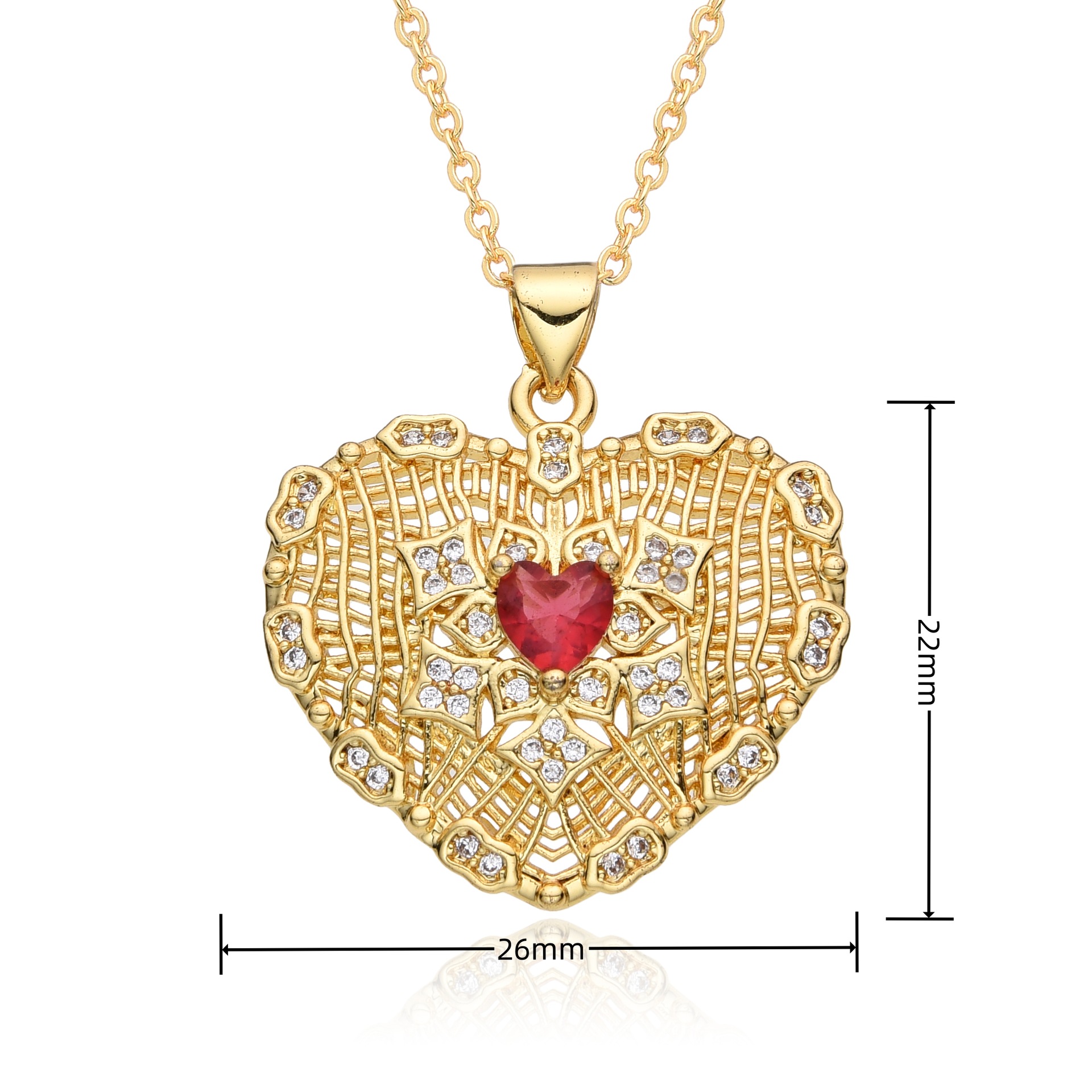 8g Weight Copper Pendant Material Zircon Inlay Material Pendant Necklace Classification Copper Chain Material 1 Piece Quantity Holiday, Daily Occasion Copper Material Heart Shape Pattern Women's Gender Inlay Design Retro, Simple Style, Shiny Style Copper Inlay Heart Shape Zircon Pendant Necklace 13