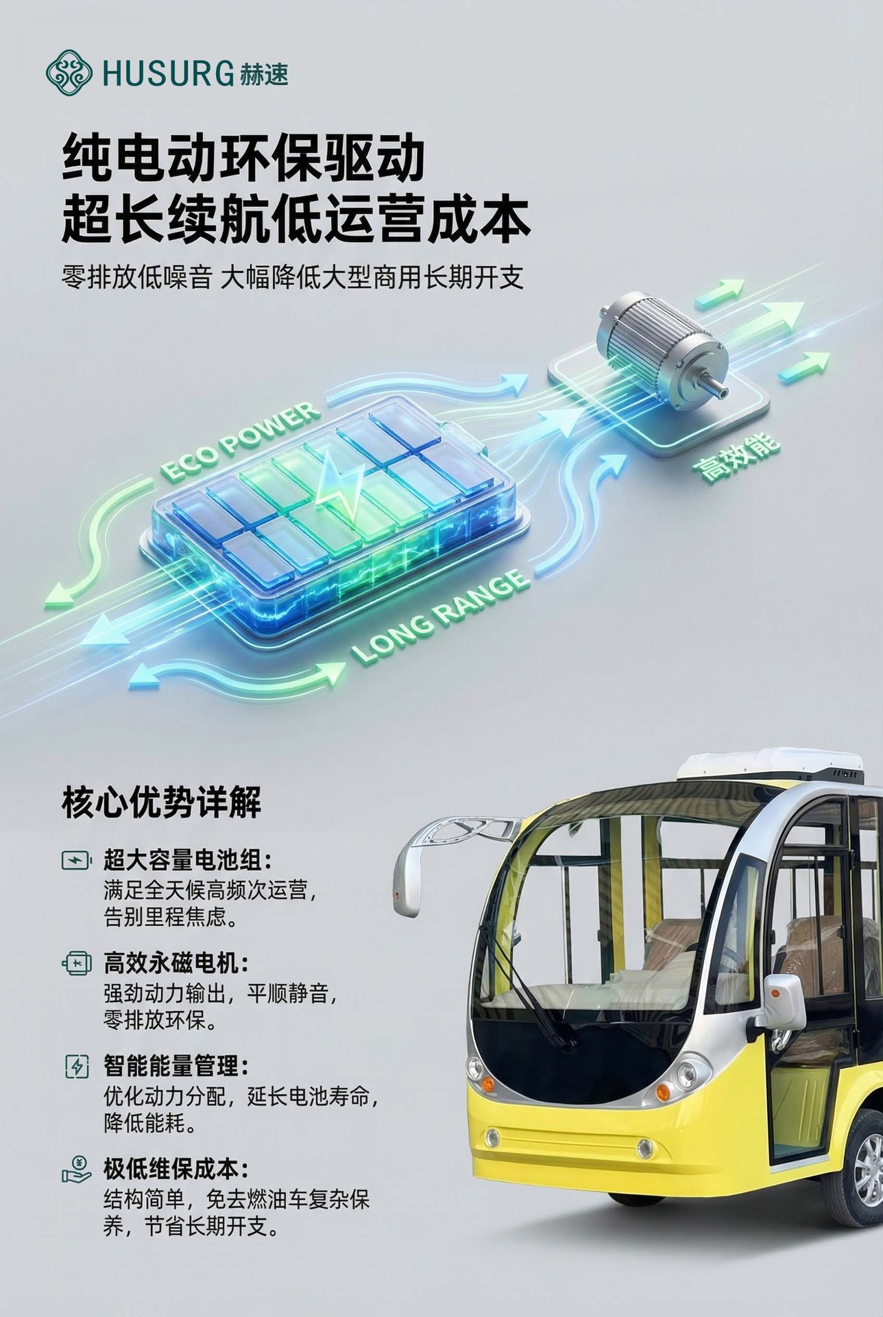 Fully Enclosed Air-Conditioned Large Electric Sightseeing Vehicle, Large-Capacity Shuttle Bus for Tourist Attractions, Hotels, and Business Buildings