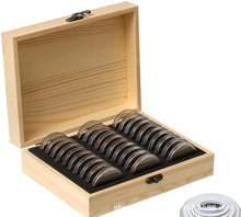 订做纪念币收藏盒 生肖纪念币收藏木盒 实木纪念币木盒定制