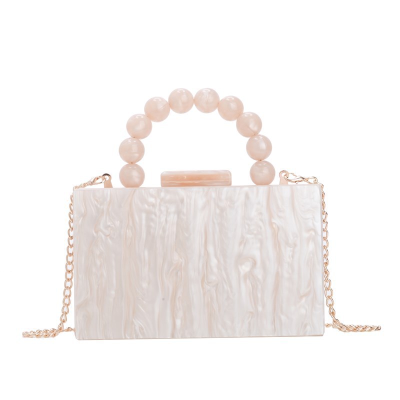 Nuevo acrílico transfronterizo bolsas de cena de mujer bolsas de mano de hombro de cadena bolsas de caja de piedra bolsas de cena