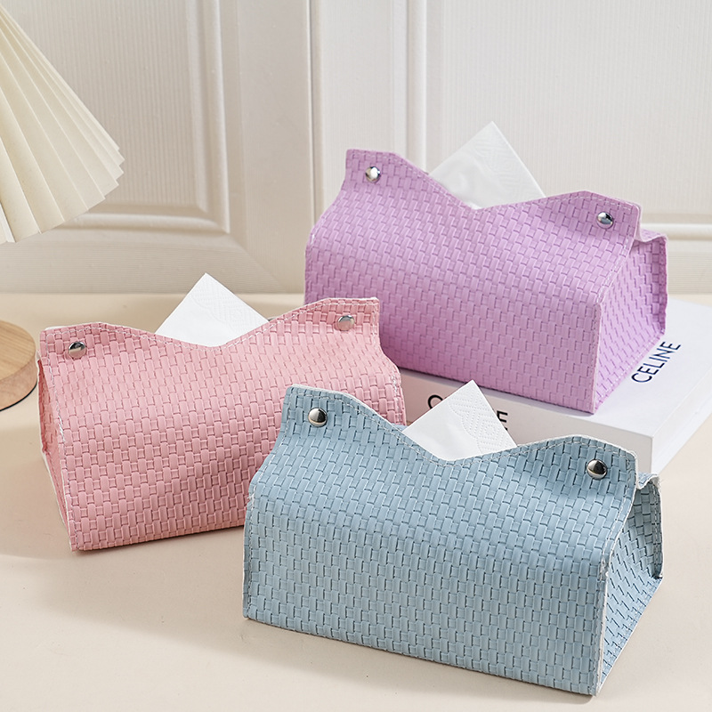 Transfronterizo suministro directo caja de toallas de cuero nórdico caja de toallas creativas caseras automóviles PU caja de dibujo de escritorio