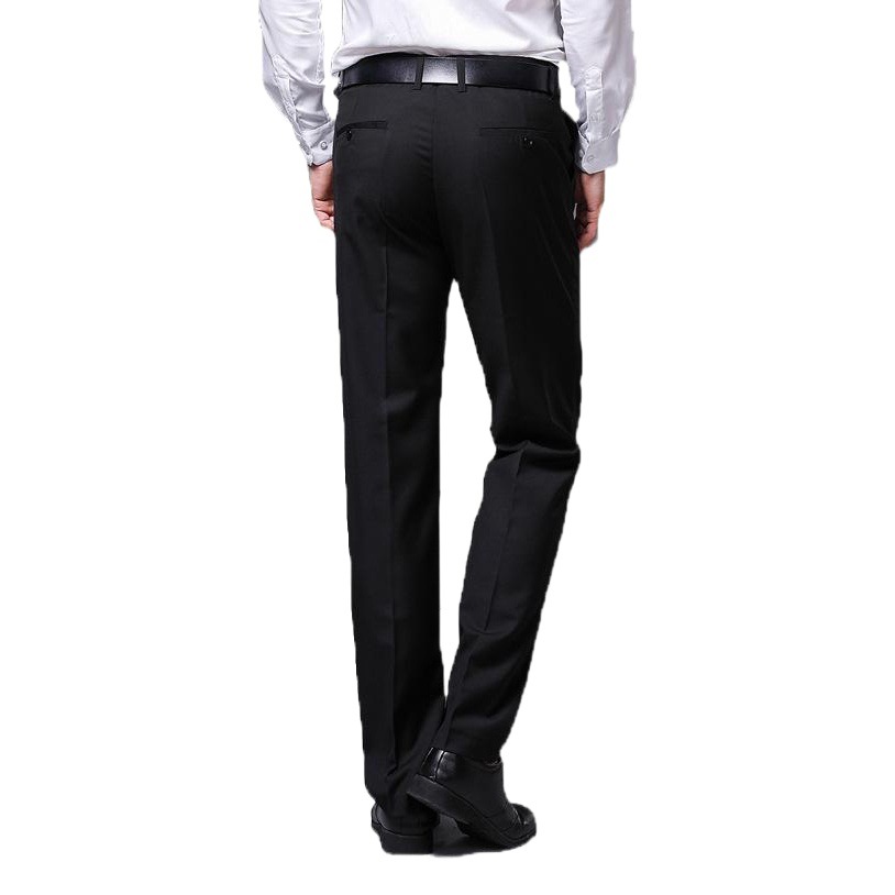 Pantalones de traje de primavera y otoño para hombres Pantalones de traje de hombre de color sólido rectos delgados pantalones de traje de trabajo de ropa formal sin planchar pantalones de traje de negocios para hombres